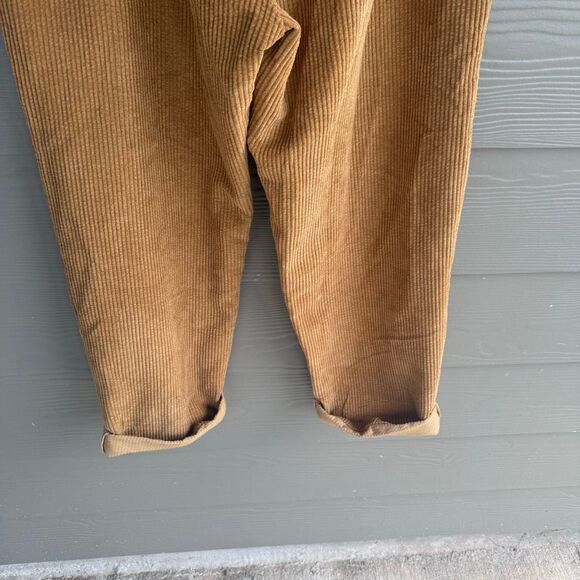 Petal & Pup Talaren Cuffed Corduroy Pleated High Rise Pants Tan Camel Size 8 - Picture 6 of 6